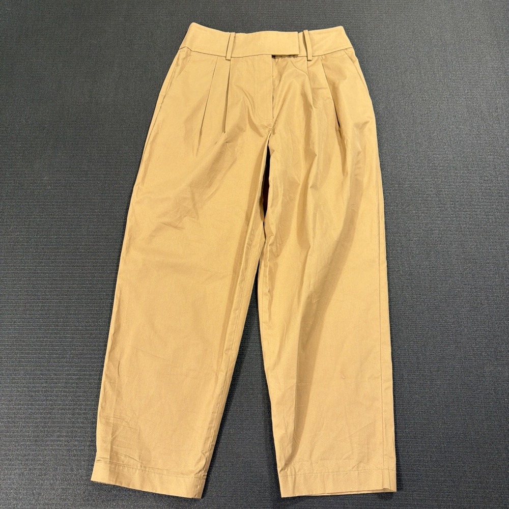 Anthropologie EXQUISE Barrel Chinos Pants Trousers in Cedar size Small Beige